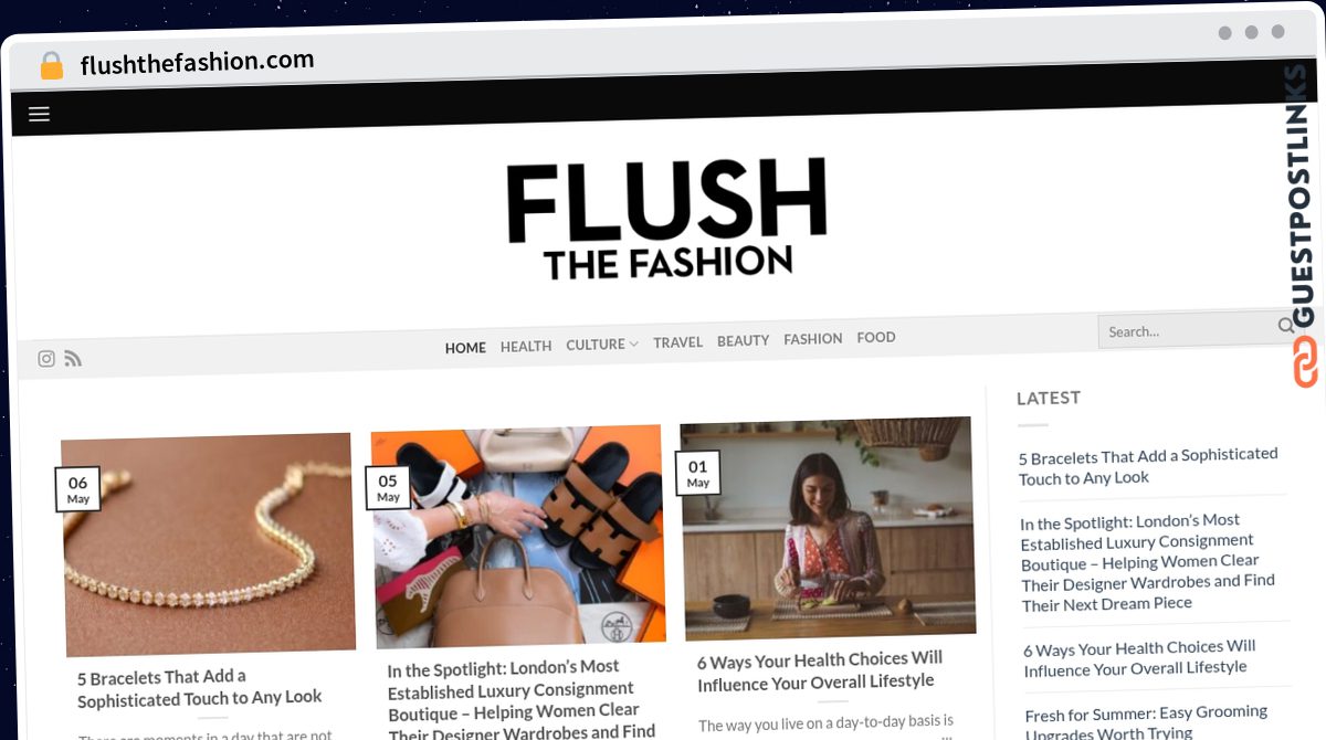 Publish Guest Post on flushthefashion.com