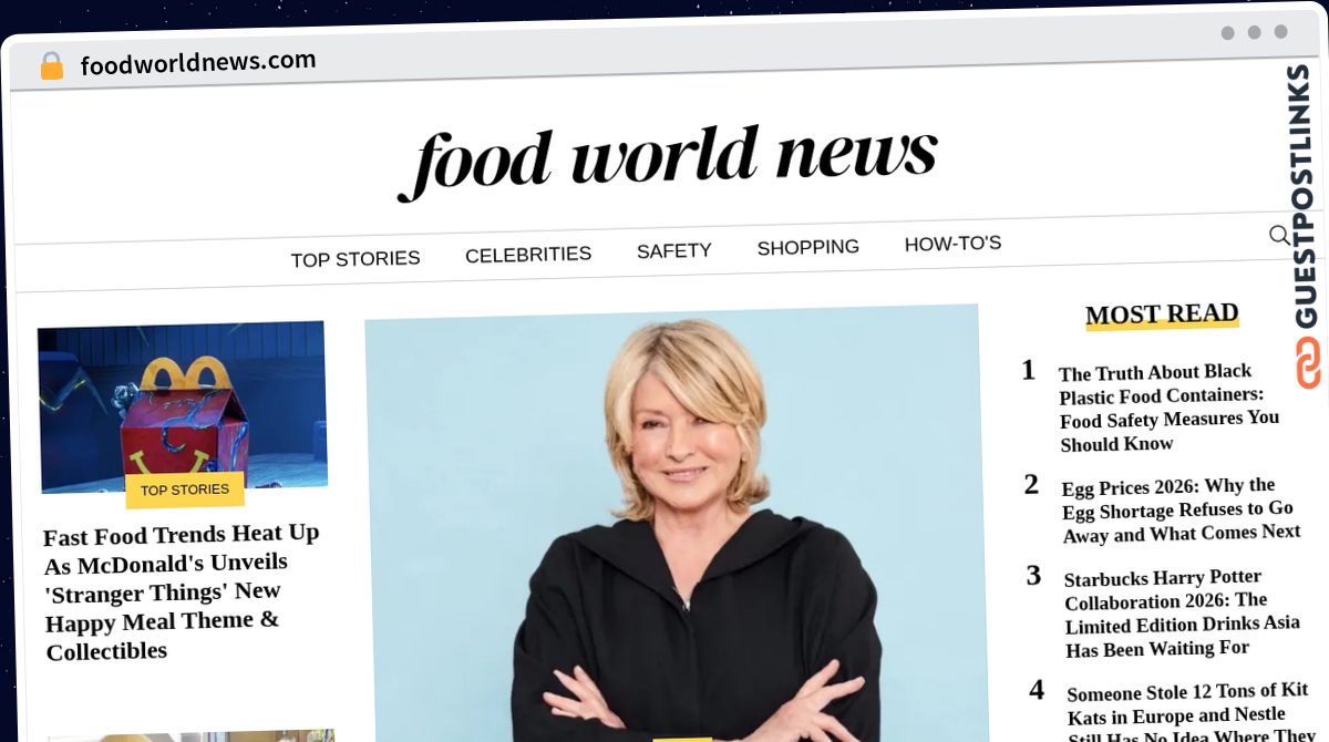 Publish Guest Post on foodworldnews.com