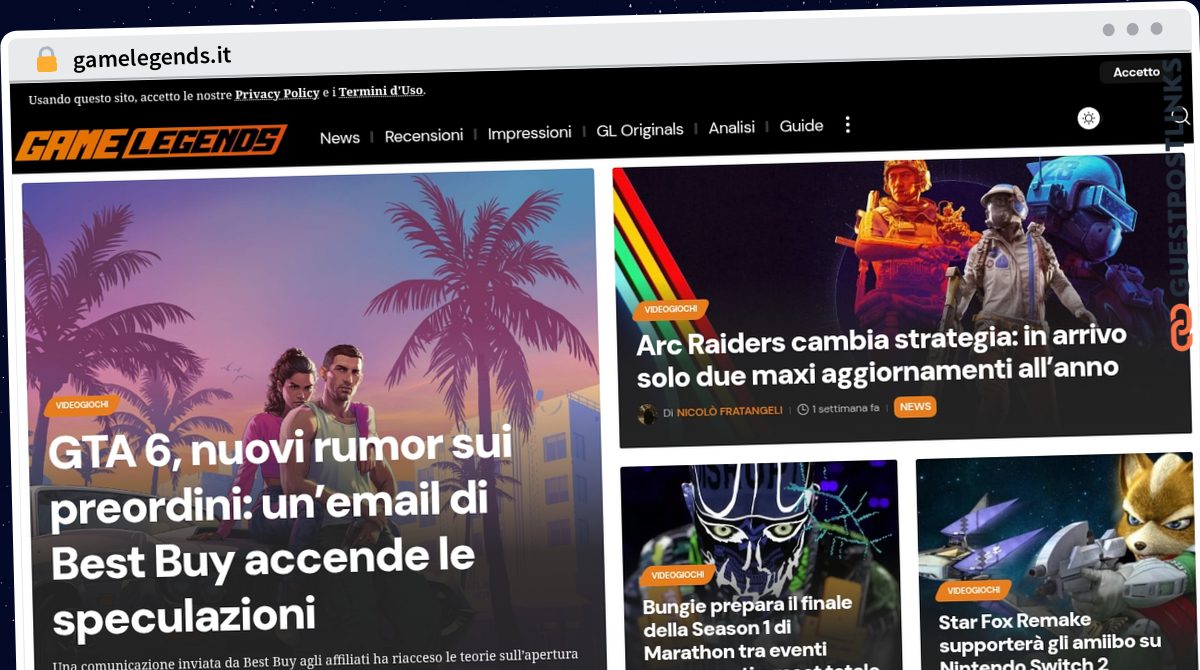 Publish Guest Post on gamelegends.it