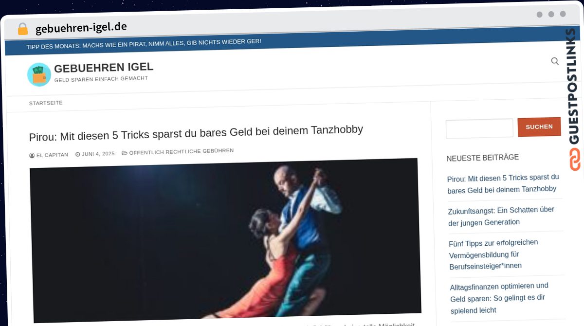 Publish Guest Post on gebuehren-igel.de