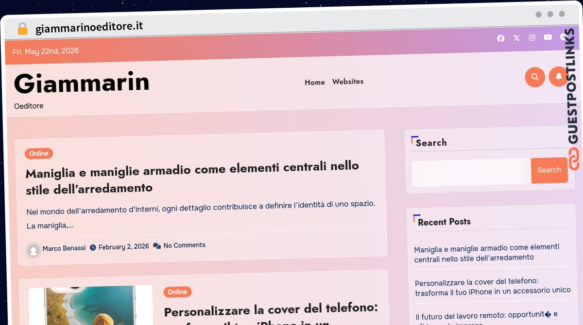 Publish Guest Post on giammarinoeditore.it