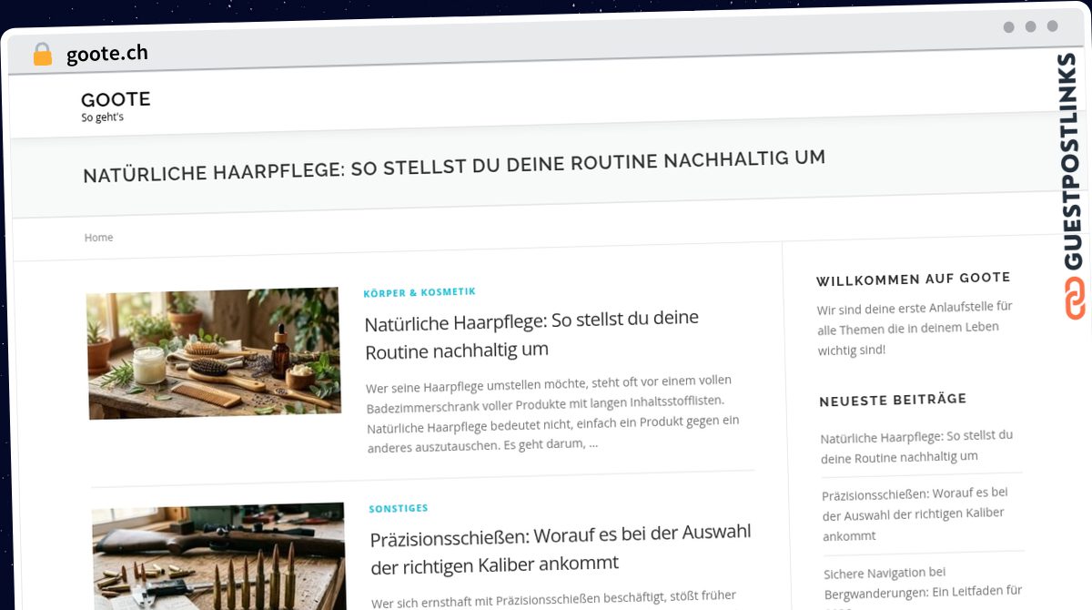 Publish Guest Post on goote.ch