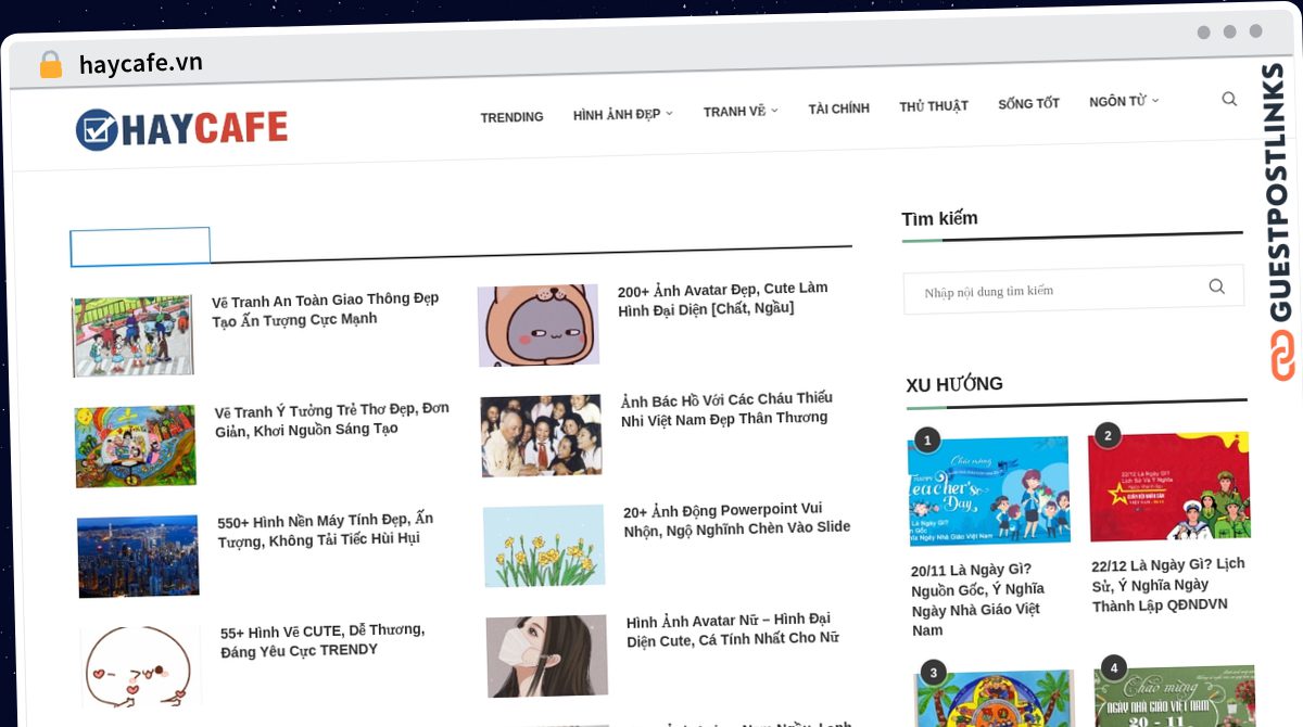 Publish Guest Post on haycafe.vn