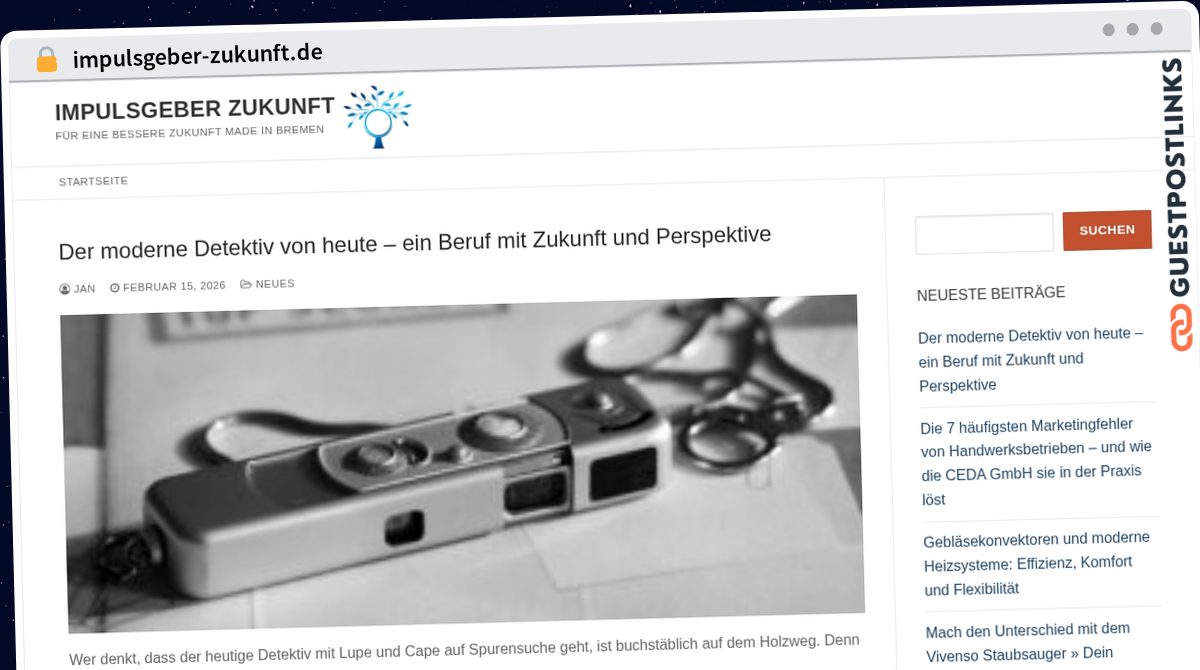 Publish Guest Post on impulsgeber-zukunft.de