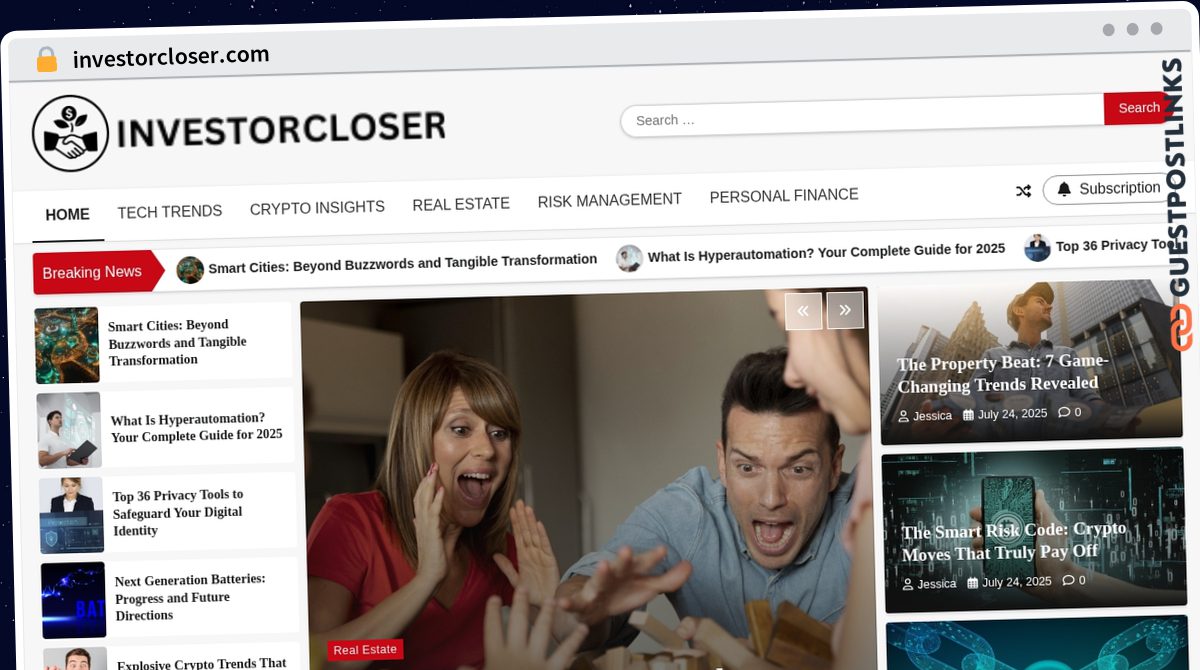 Publish Guest Post on investorcloser.com