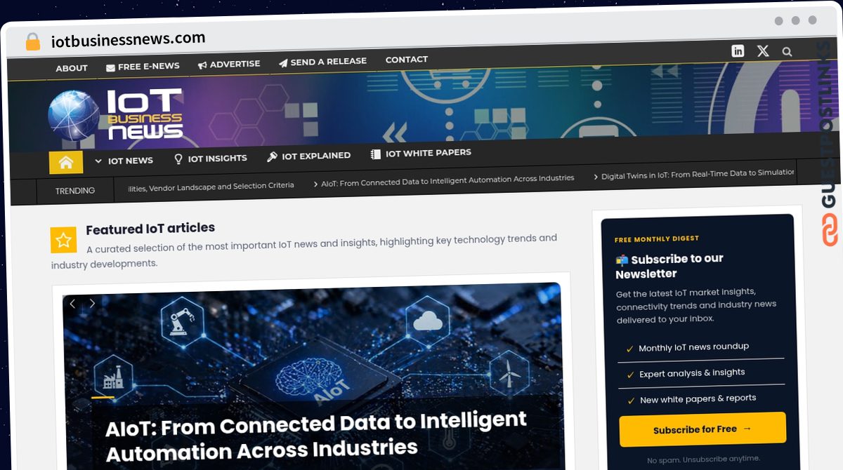 Publish Guest Post on iotbusinessnews.com