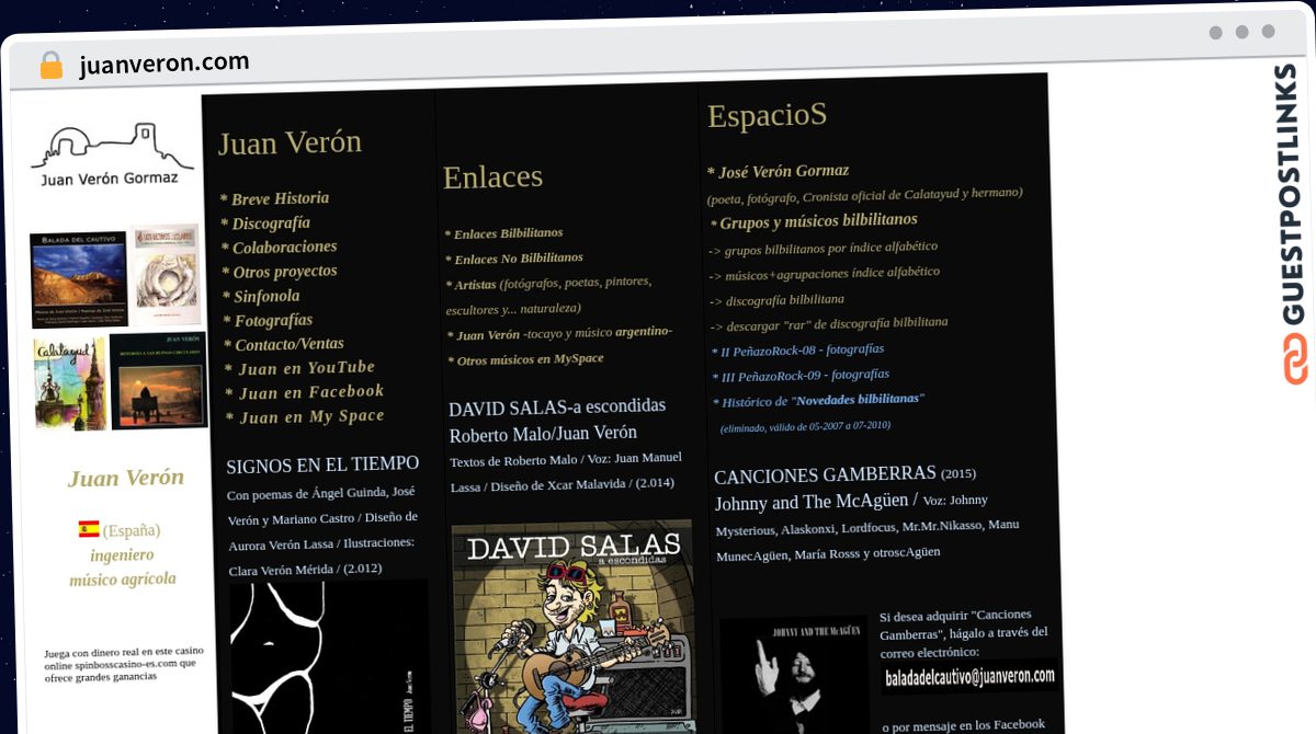Publish Guest Post on juanveron.com