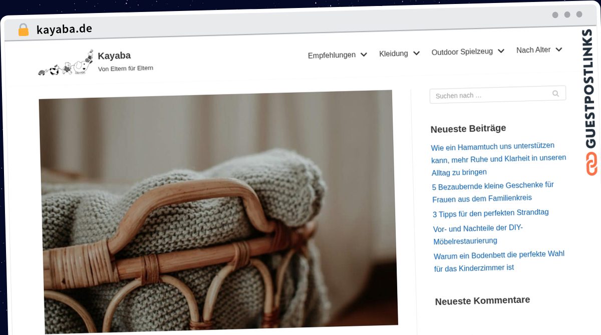 Publish Guest Post on kayaba.de