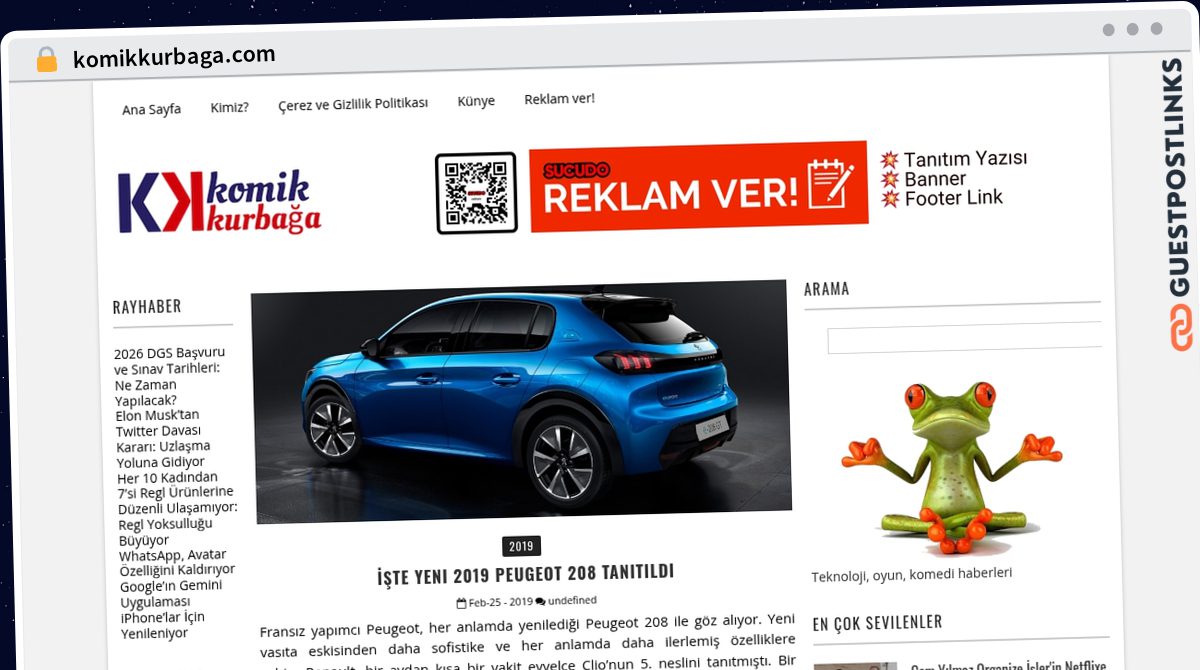 Publish Guest Post on komikkurbaga.com