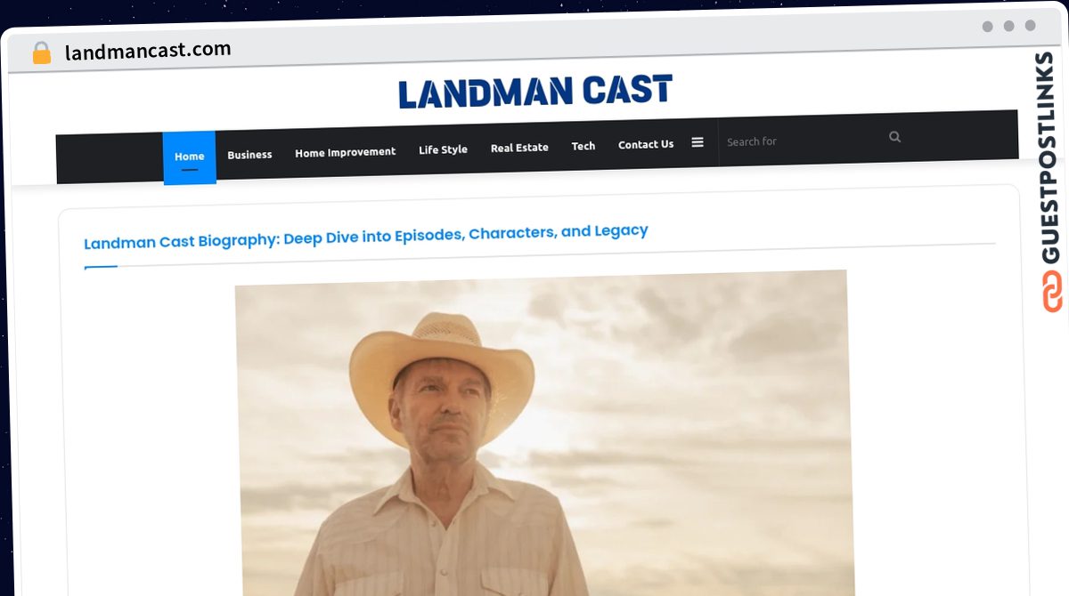 Publish Guest Post on landmancast.com