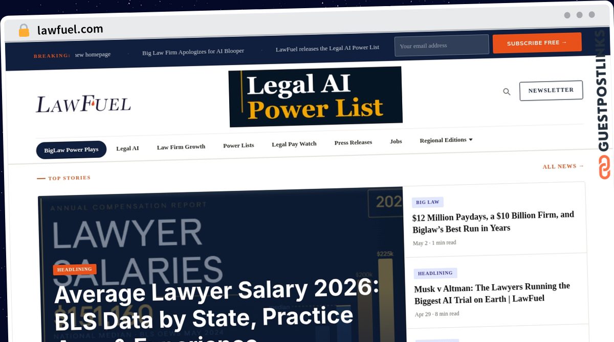 Publish Guest Post on lawfuel.com