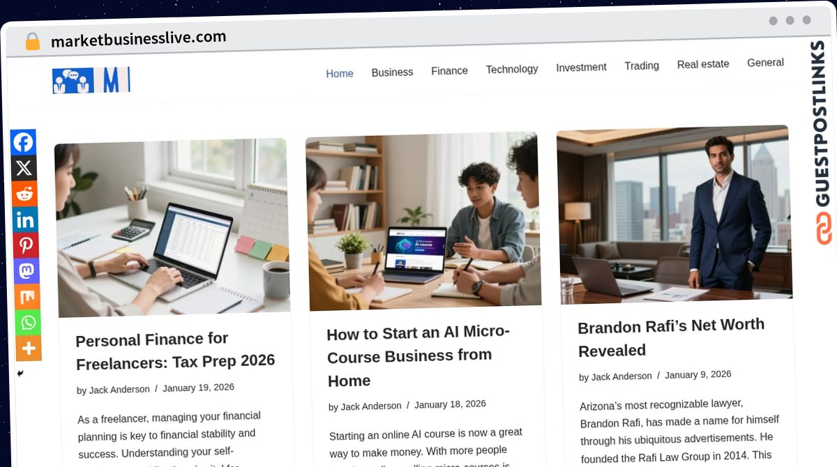 Publish Guest Post on marketbusinesslive.com