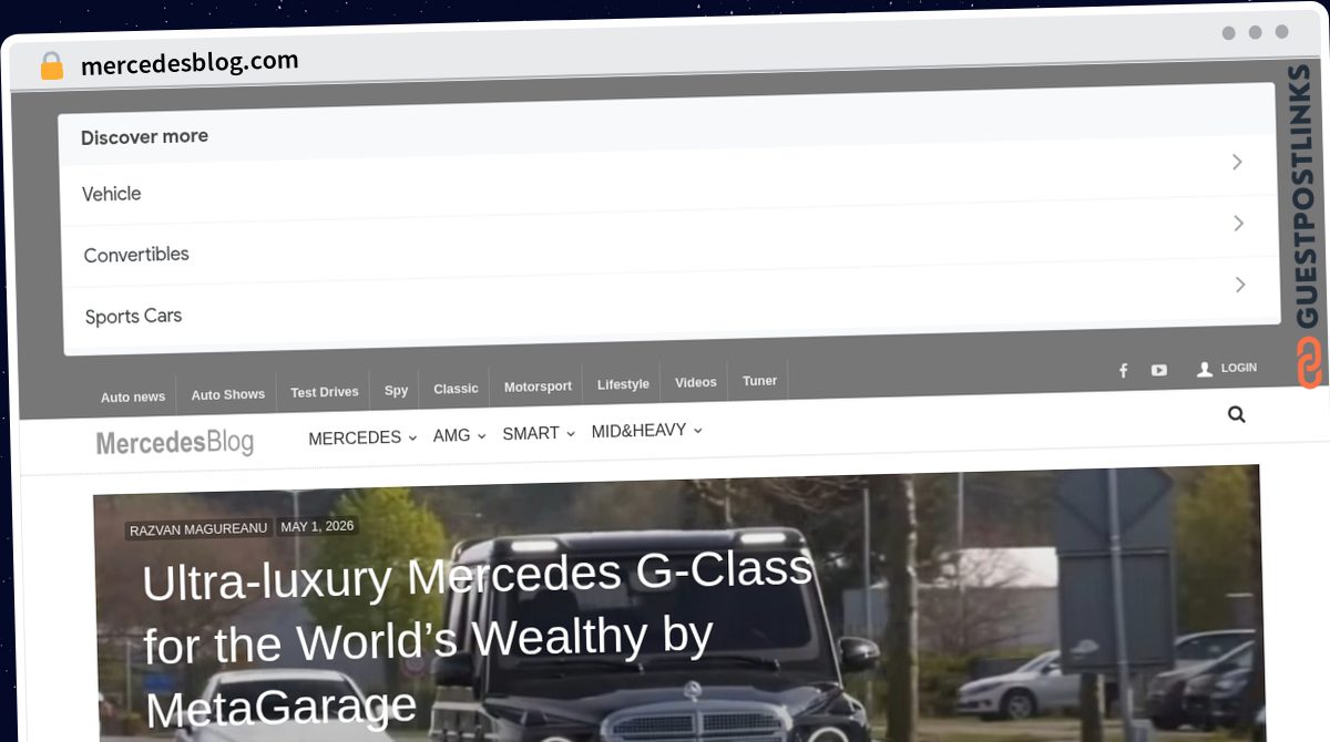 Publish Guest Post on mercedesblog.com