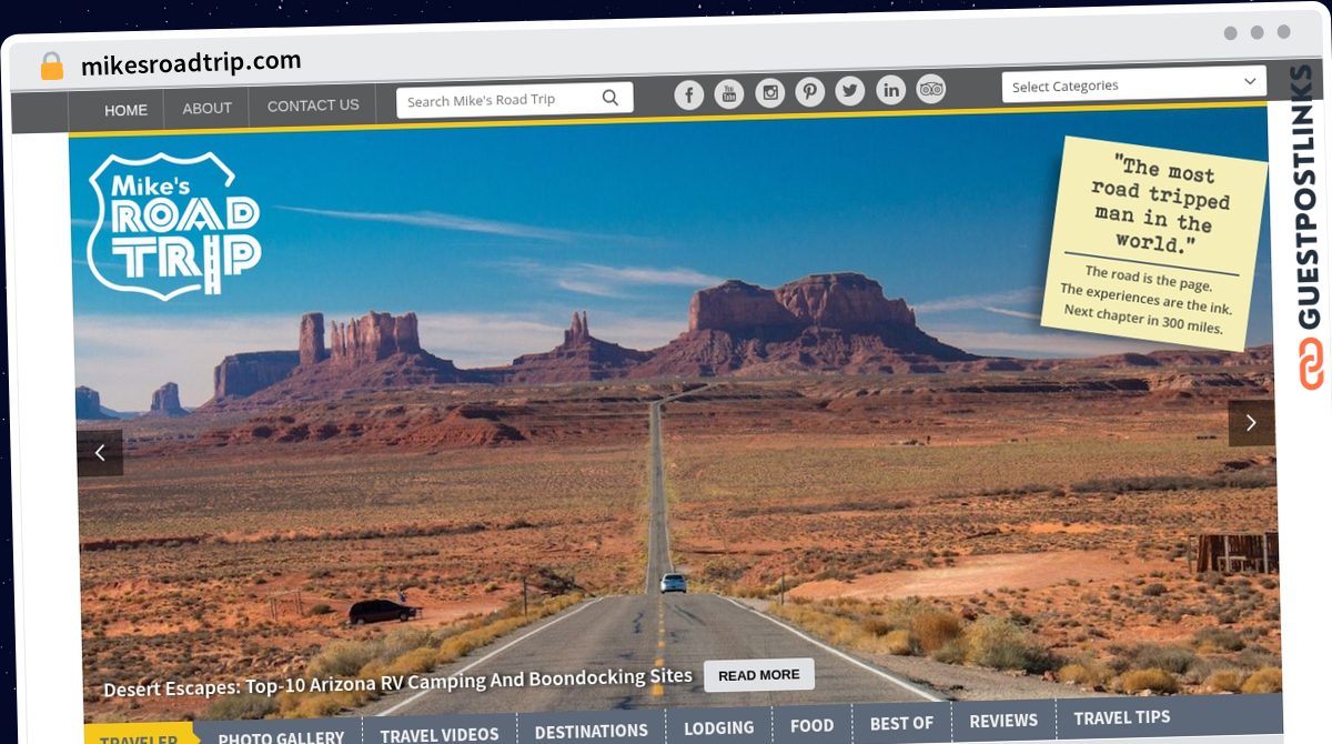 Publish Guest Post on mikesroadtrip.com