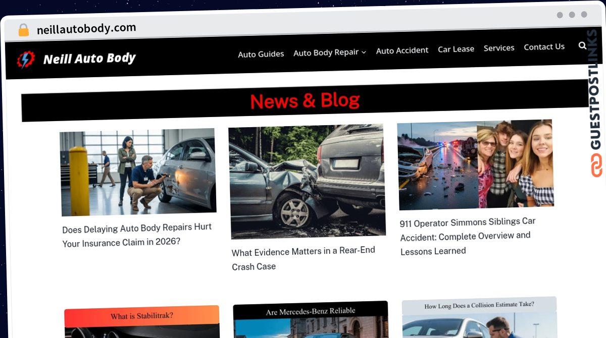 Publish Guest Post on neillautobody.com