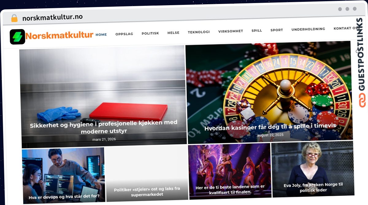 Publish Guest Post on norskmatkultur.no