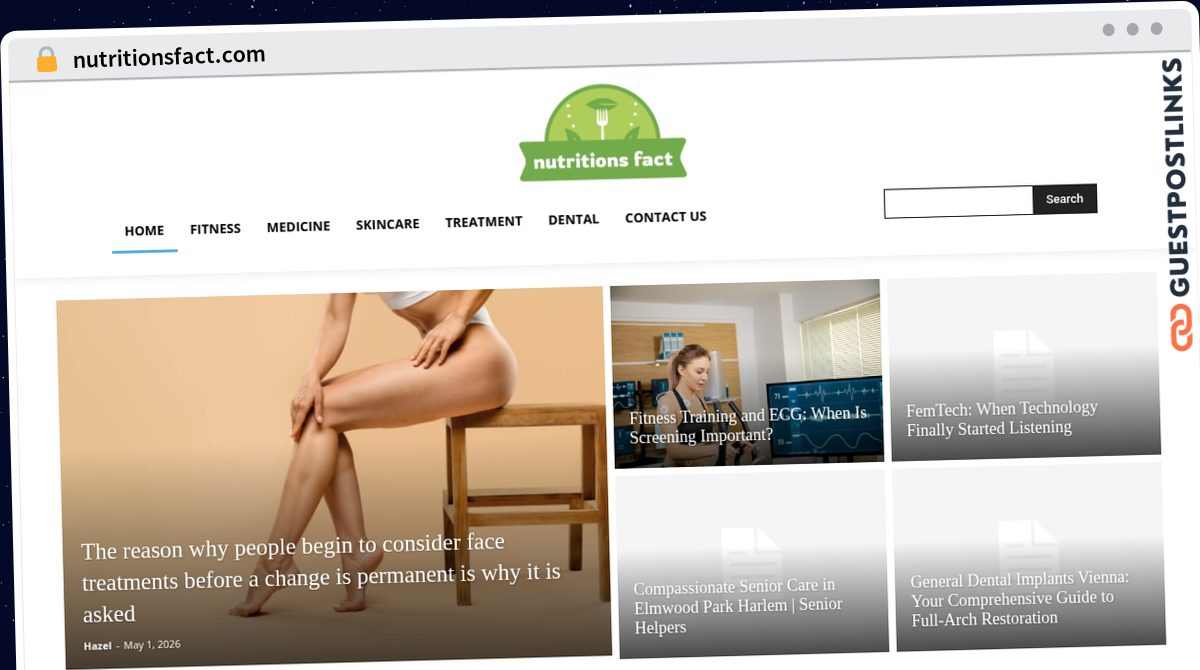 Publish Guest Post on nutritionsfact.com