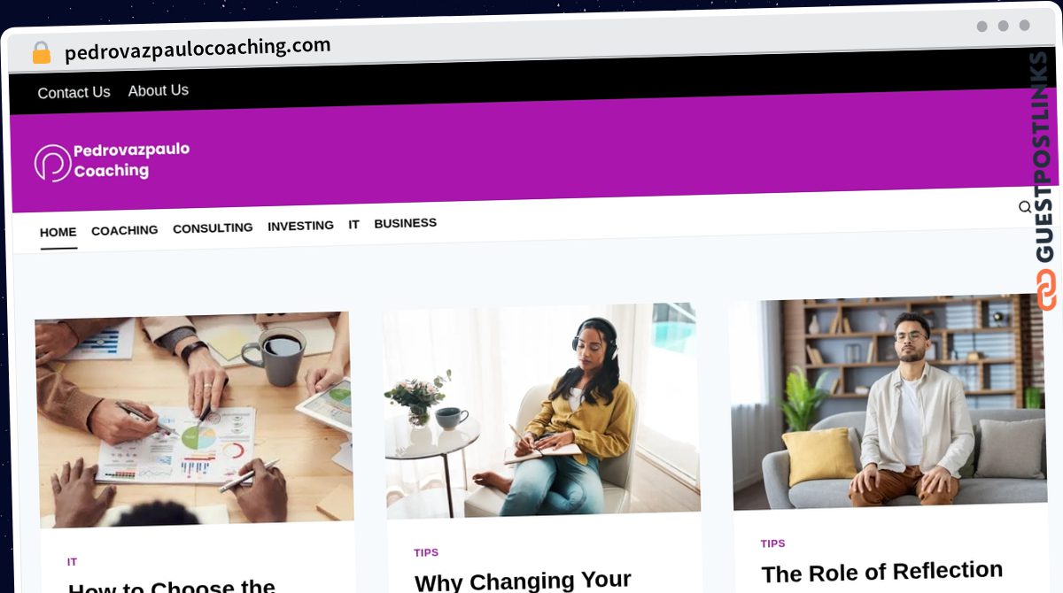 Publish Guest Post on pedrovazpaulocoaching.com