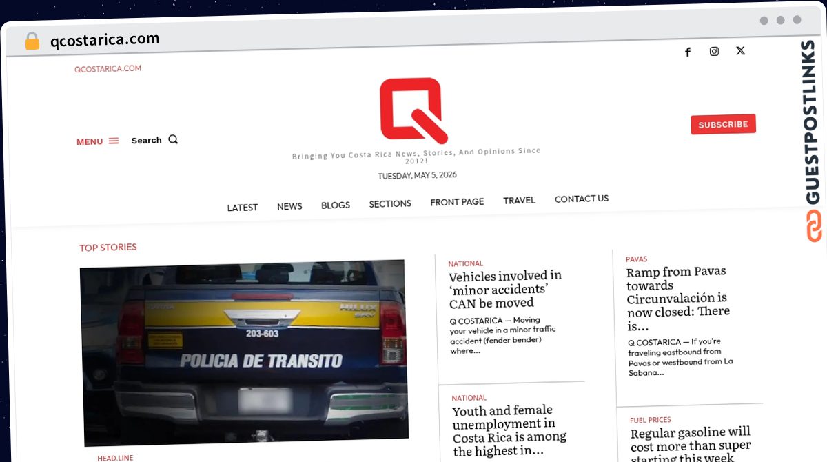 Publish Guest Post on qcostarica.com