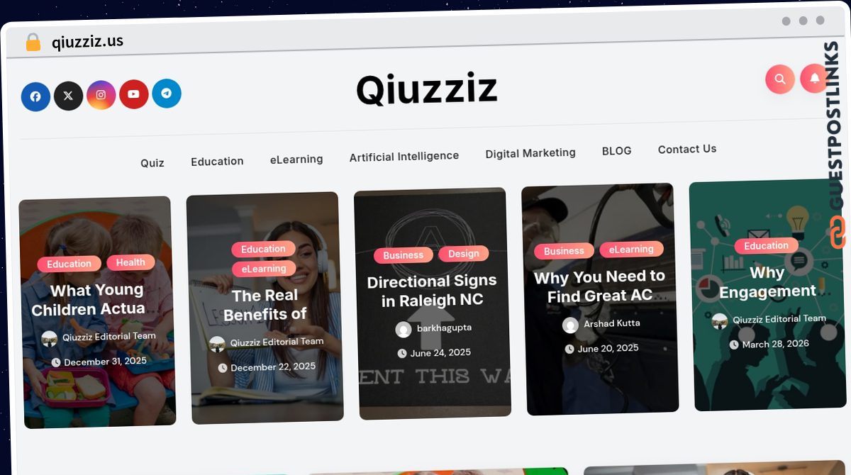 Publish Guest Post on qiuzziz.us