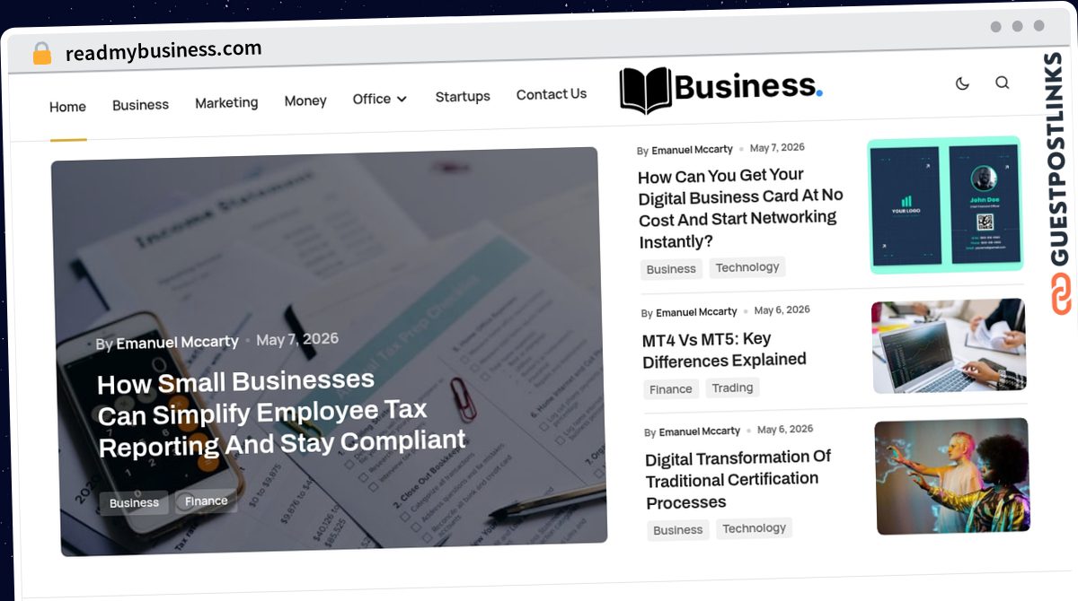 Publish Guest Post on readmybusiness.com