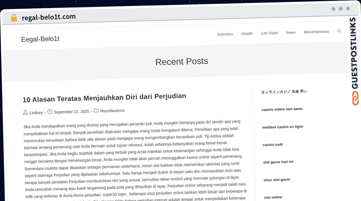 Publish Guest Post on regal-belo1t.com
