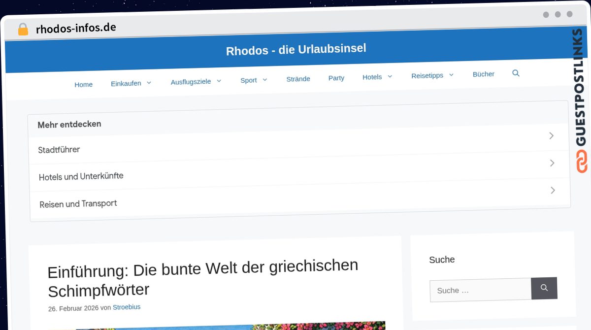 Publish Guest Post on rhodos-infos.de