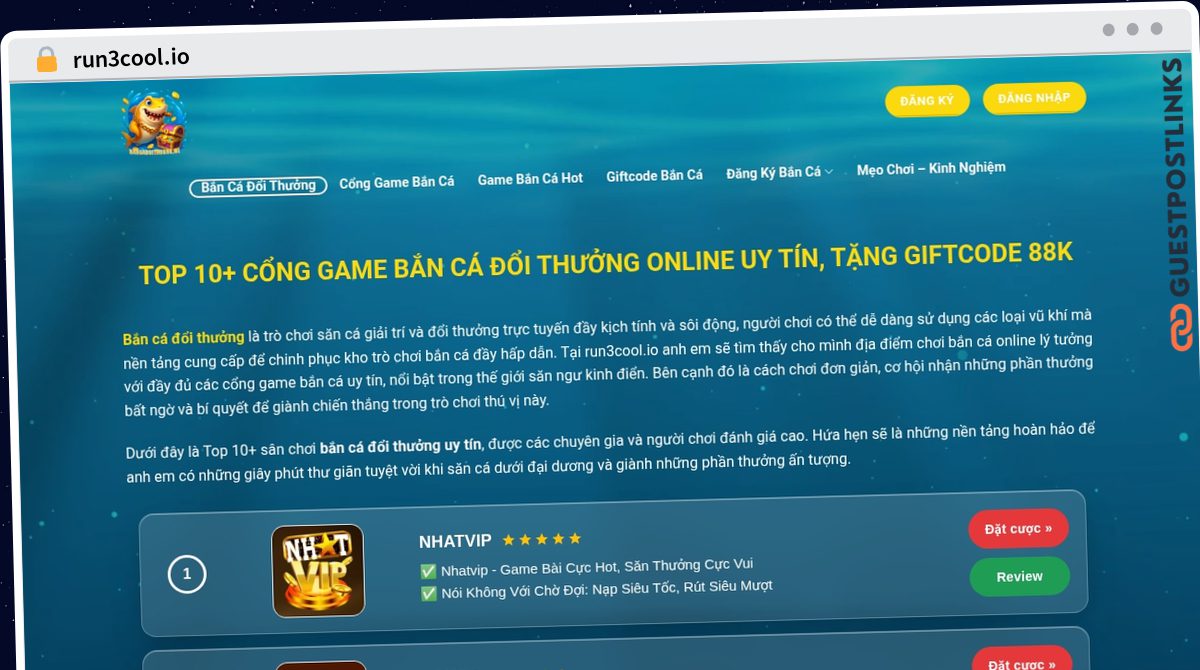 Publish Guest Post on run3cool.io