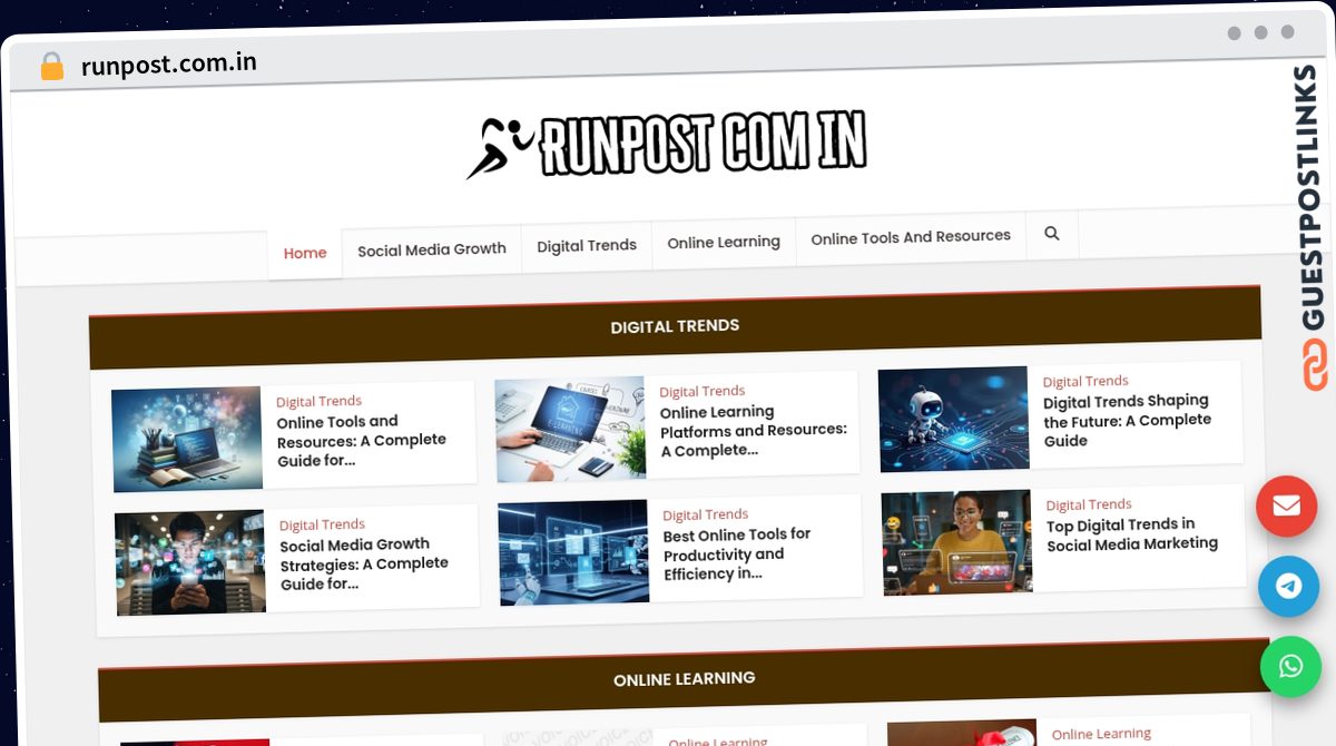 Publish Guest Post on runpost.com.in