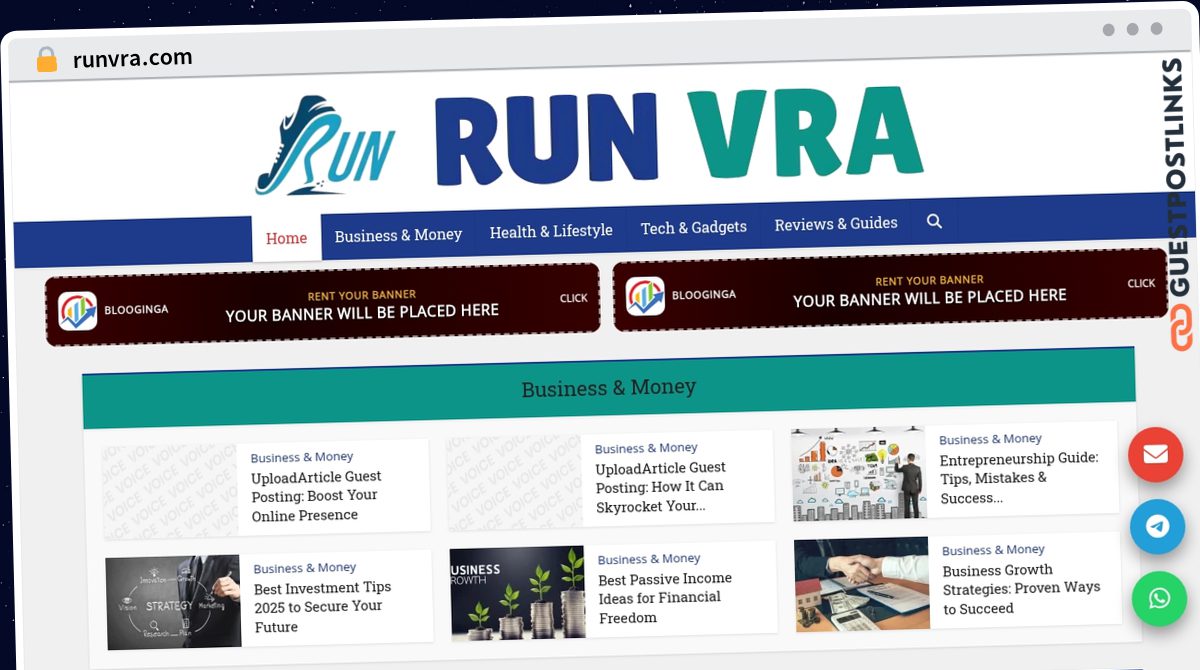 Publish Guest Post on runvra.com
