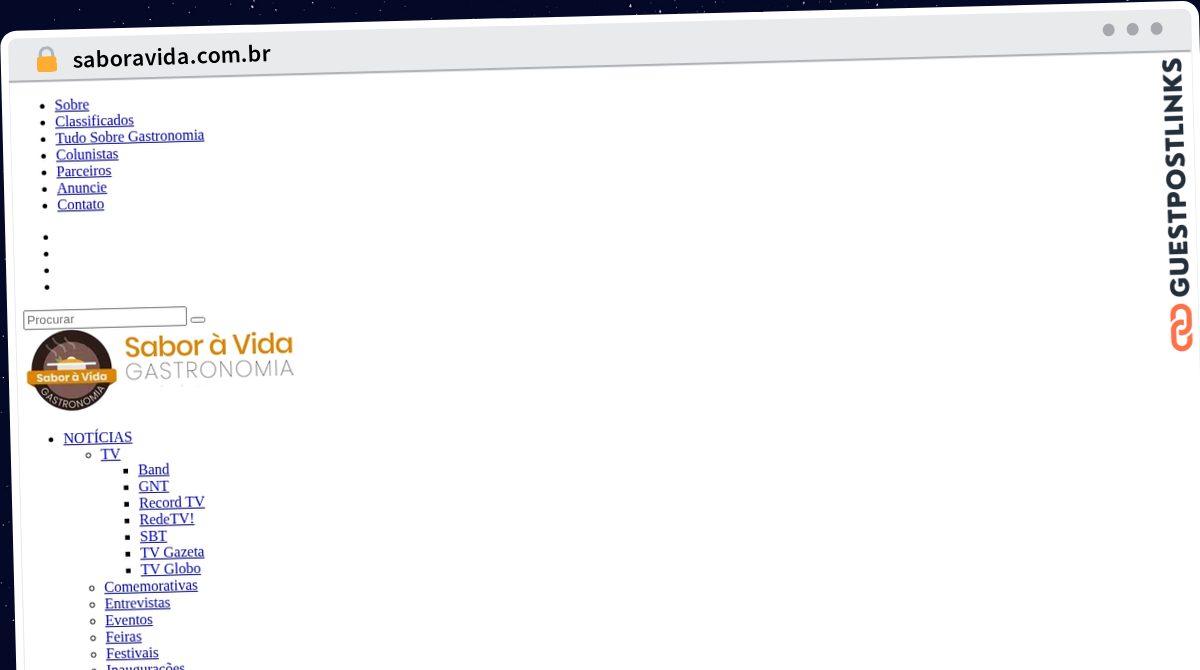 Publish Guest Post on saboravida.com.br