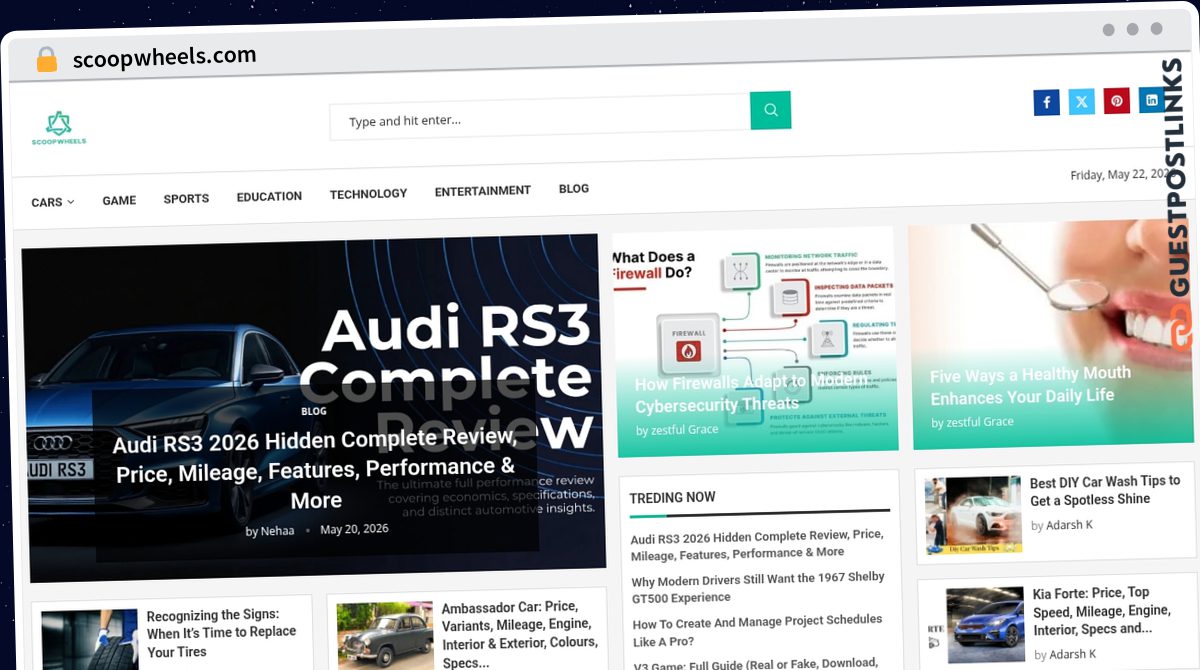 Publish Guest Post on scoopwheels.com