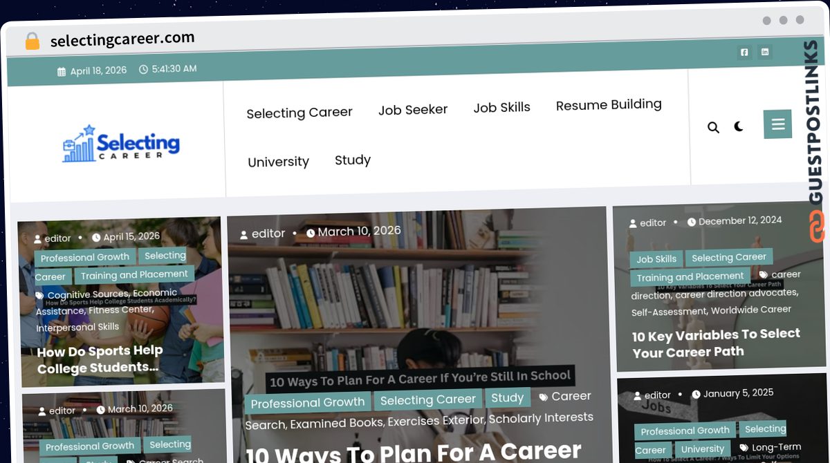 Publish Guest Post on selectingcareer.com
