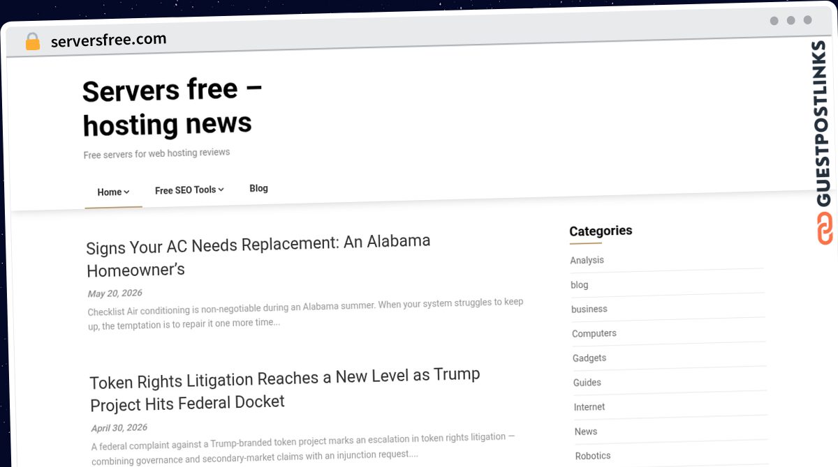 Publish Guest Post on serversfree.com