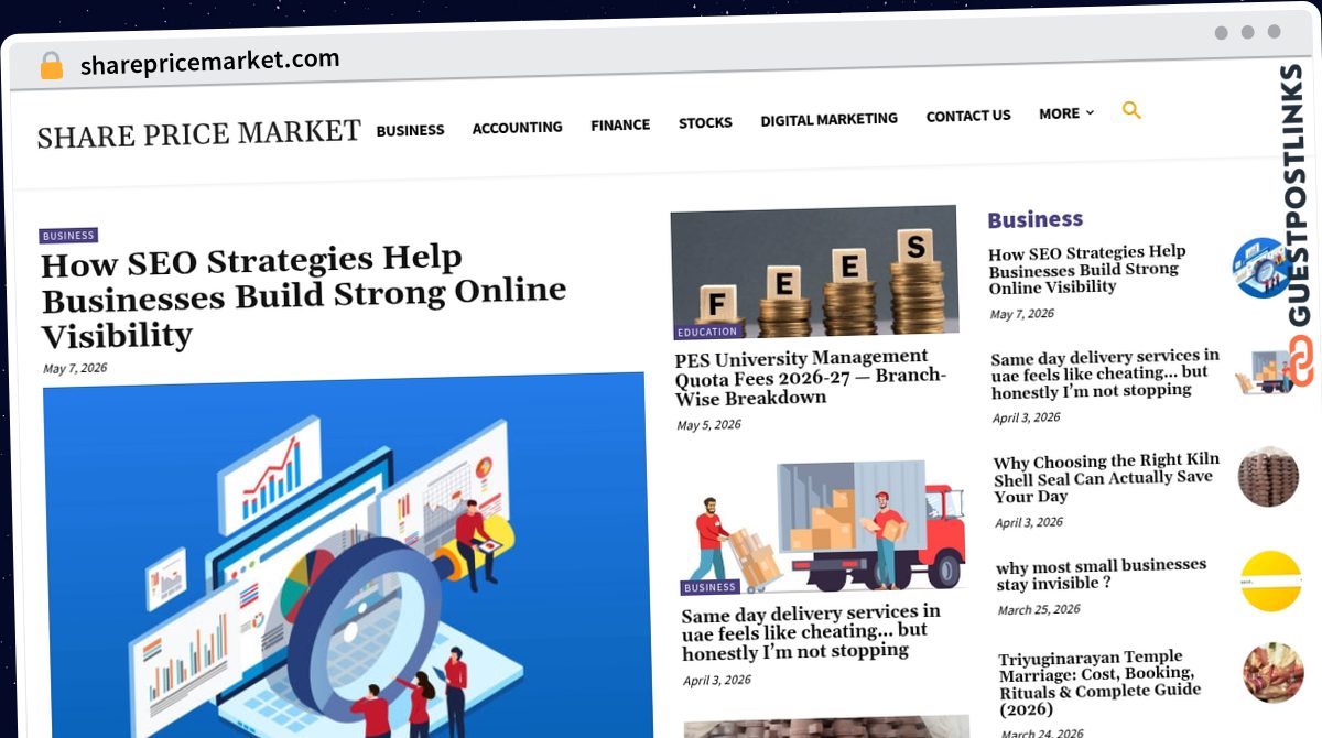 Publish Guest Post on sharepricemarket.com