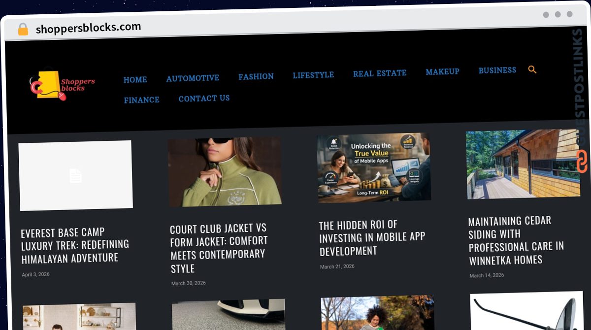 Publish Guest Post on shoppersblocks.com