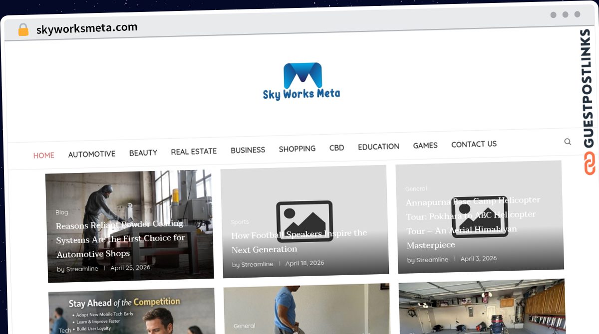 Publish Guest Post on skyworksmeta.com