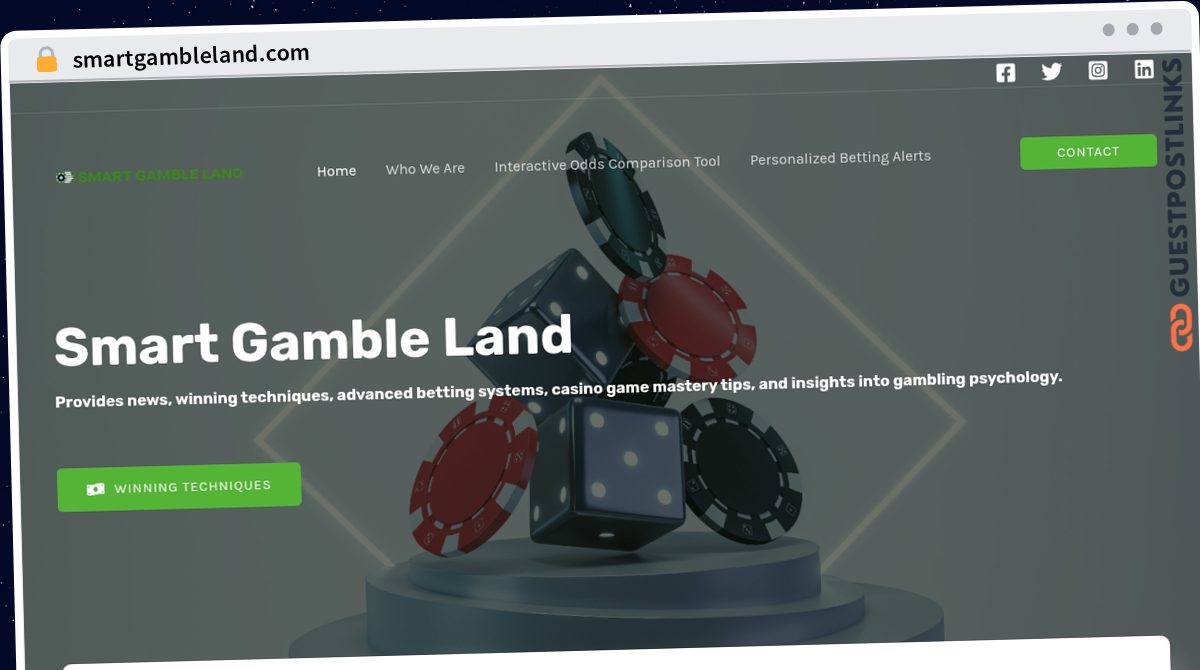 Publish Guest Post on smartgambleland.com