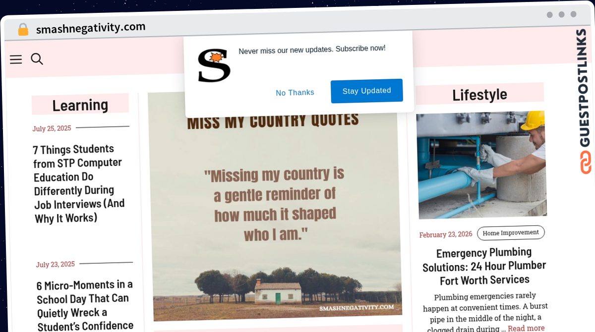 Publish Guest Post on smashnegativity.com