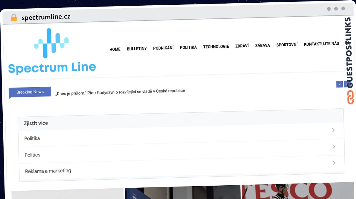 Publish Guest Post on spectrumline.cz