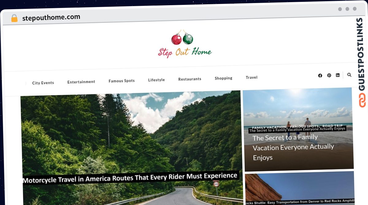 Publish Guest Post on stepouthome.com