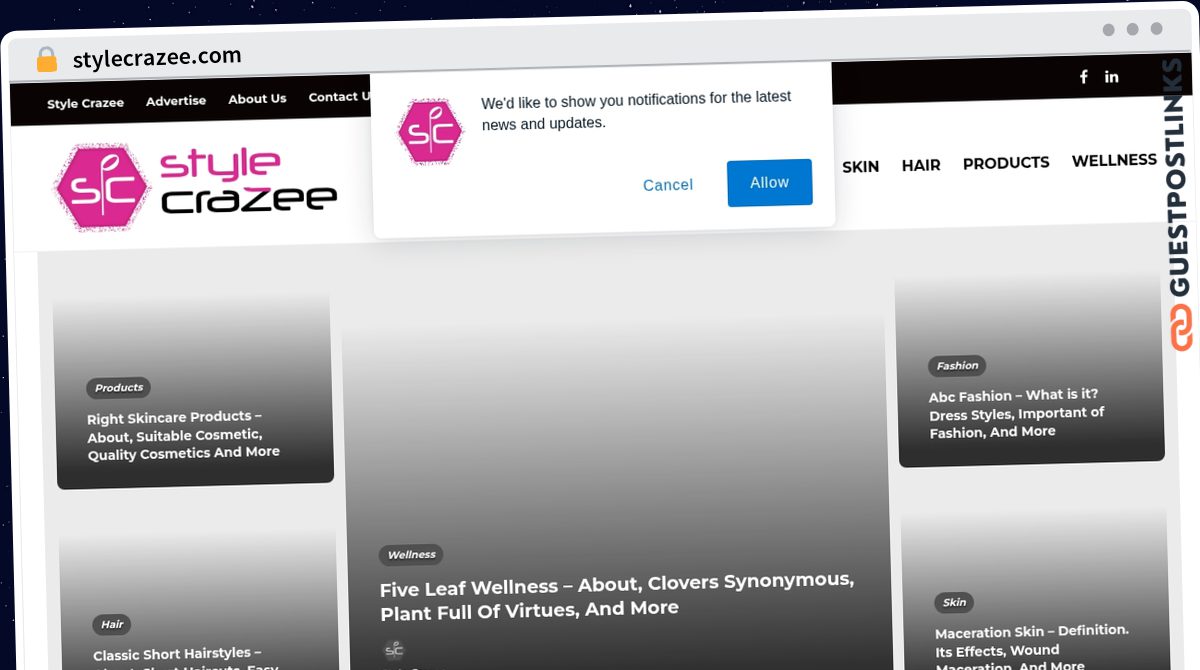 Publish Guest Post on stylecrazee.com