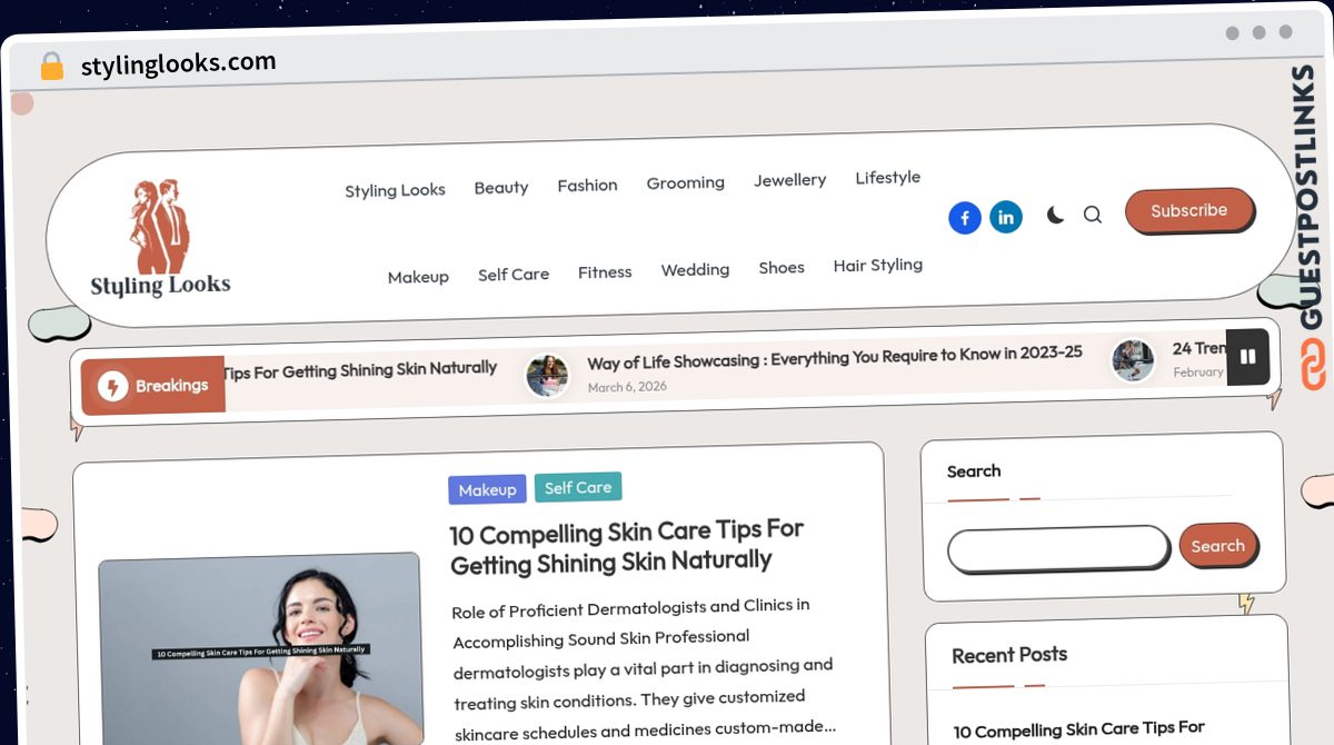 Publish Guest Post on stylinglooks.com