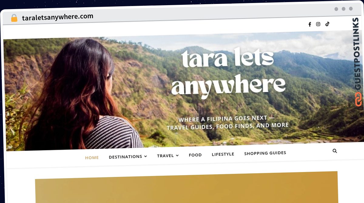 Publish Guest Post on taraletsanywhere.com