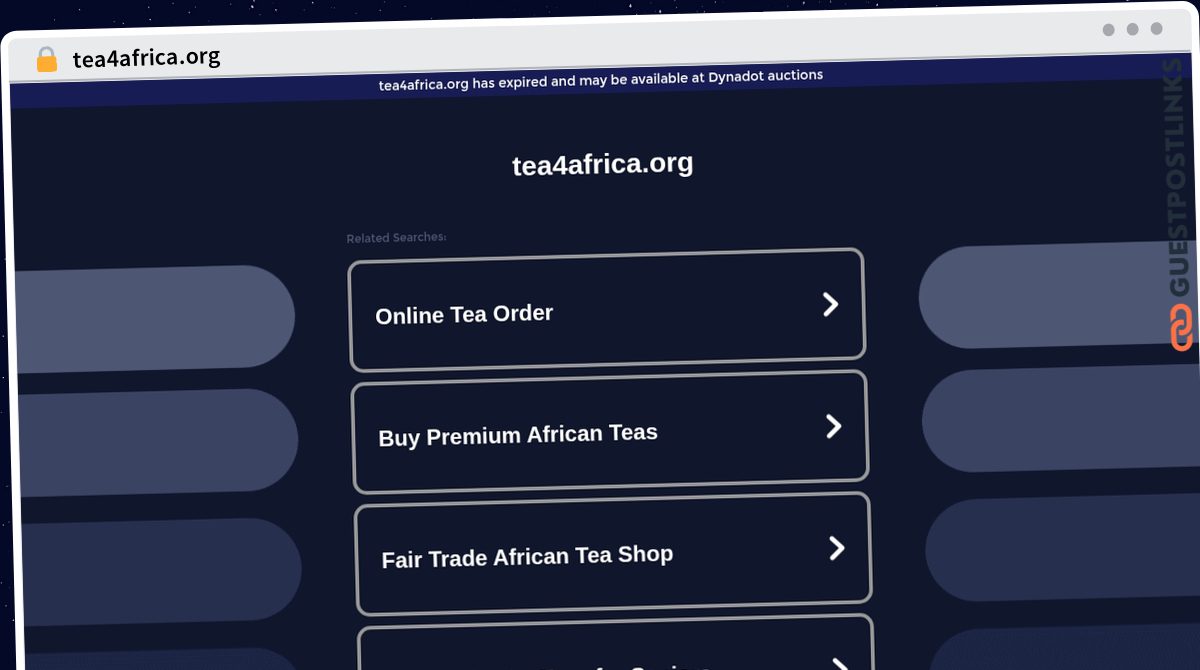 Publish Guest Post on tea4africa.org