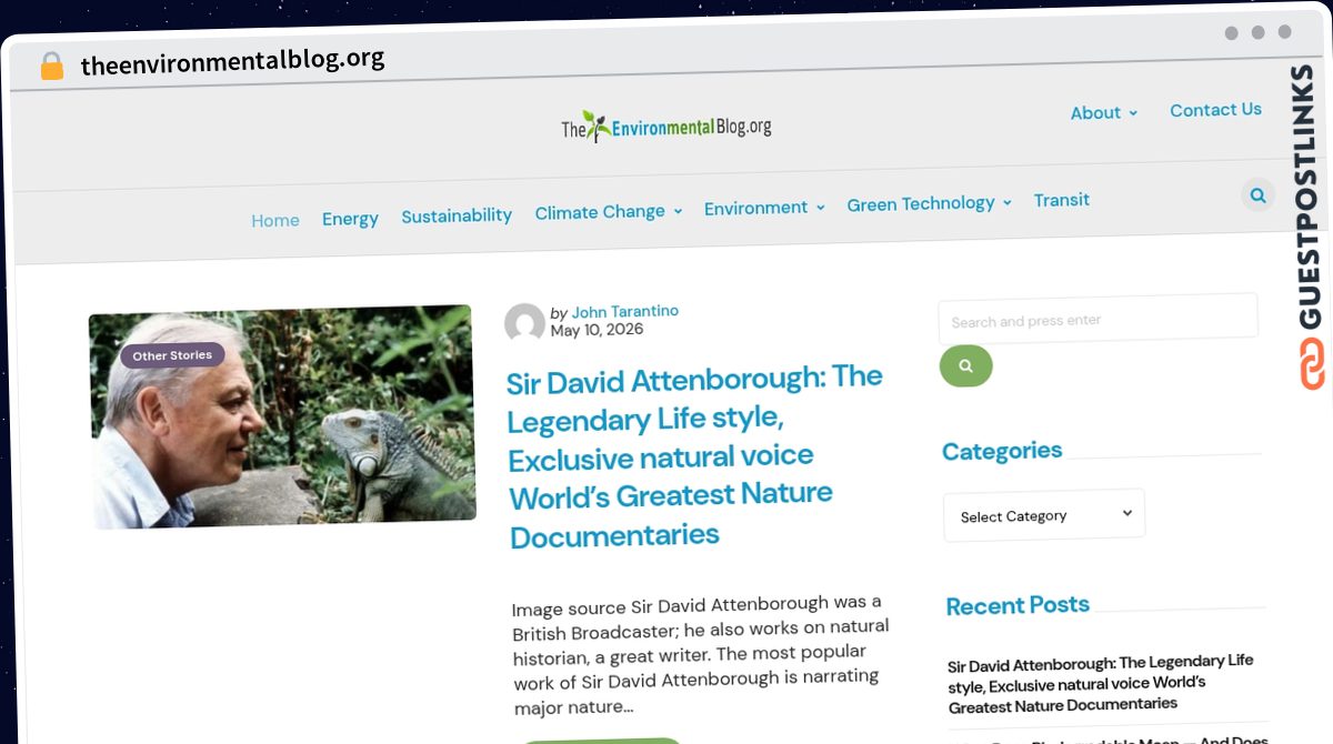 Publish Guest Post on theenvironmentalblog.org