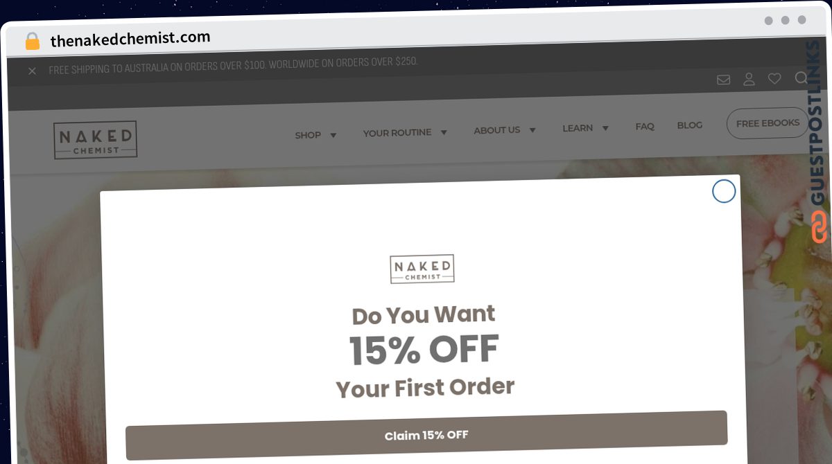 Publish Guest Post on thenakedchemist.com