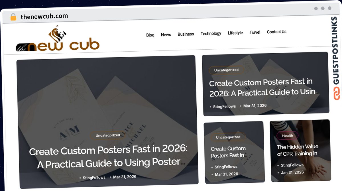 Publish Guest Post on thenewcub.com