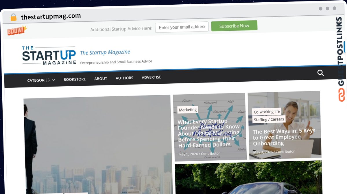 Publish Guest Post on thestartupmag.com