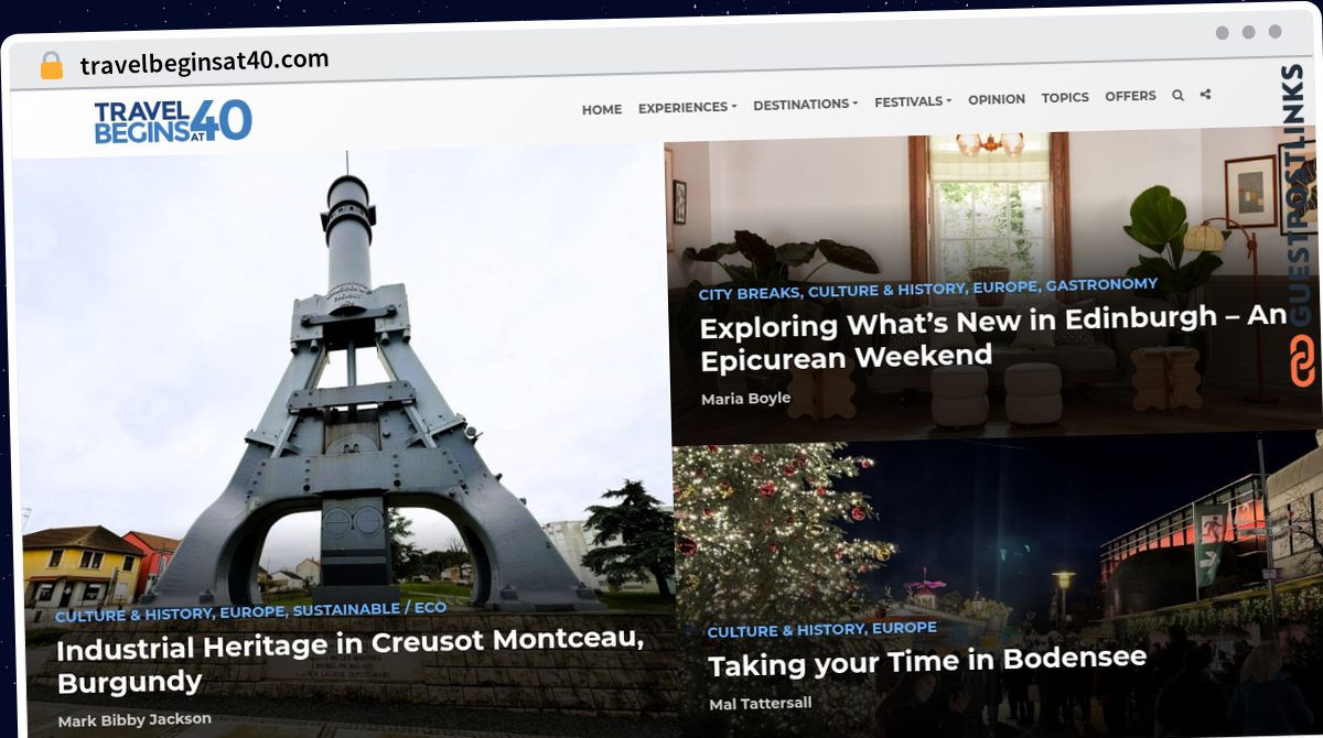 Publish Guest Post on travelbeginsat40.com